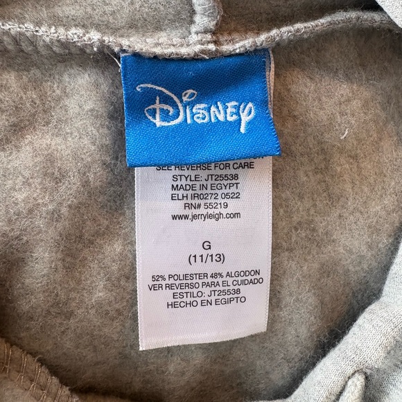 Girls Disney Gray Hoodie with Mickey Mouse Pattern - Picture 8 of 10